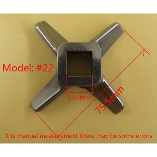 2Per Lot Kitchen Appliance Parts 22 Type Right Angle Knife Meat Grinder Knife Stainless Steel Meat Grinder Parts