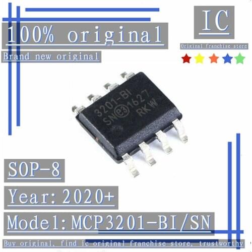 2020+100% Brand new original 2PCS-10PCS MCP3201-BI/SN SOP-8 3201-BI Analog-to-digital converter/chip