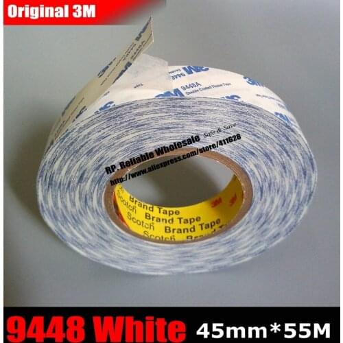45mm*50M*0.15mm) 3M9448 White Double Coated Adhesive Tissue Tape, High Temperature Resist, Widely Use