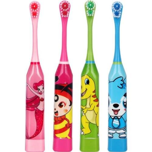 60set/lot Creative Cartoon Battery Electric Toothbrush Household Soft Bristle Automatic Acoustic Vibration Toothbrush HA1985