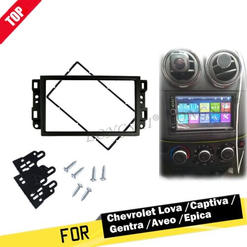 LONGSHI Car Stereo Frame Fascia For Chevrolet Lova Captiva Gentra Aveo Epica 2006 2007-2011 2DIN Audio Installation Dashboard 2d