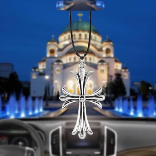 Car Pendant decorative pattern Cross Ornaments Charms Rearview Mirror Decoration Hanging Auto Decor Cars Accessories Gifts