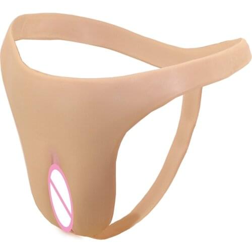 Butterfly Silicone vagina Realistic Vagina Panty Shemale Crossdresser Pussy Pants Transgender Artificial Sex Fake Underwear