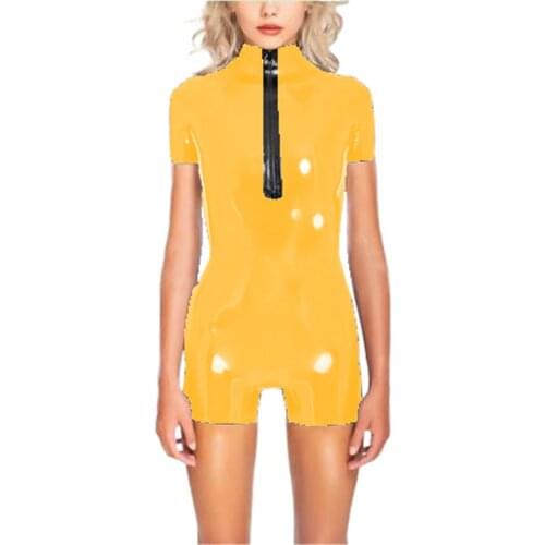 Bodycon Bodysuit Women Short Sleeve Summer Womens Jumpsuit Casual Skinny Playsuit Overalls Motorcycle Cycling Sportswear Short