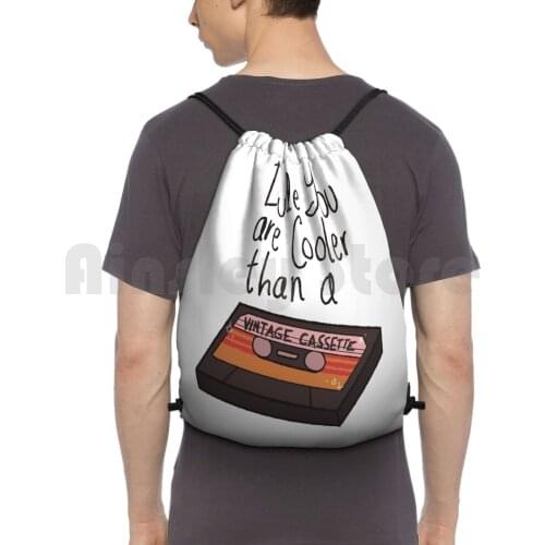 Dude You Are Cooler Than A ... Backpack Drawstring Bags Gym Bag Waterproof Be More Chill Michael Mell Jeremy Heere