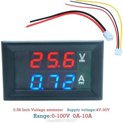 Digital Voltmeter Ammeter DC100V 10A Panel Amp Volt Voltage Current Meter Tester Jy25 20 Dropship