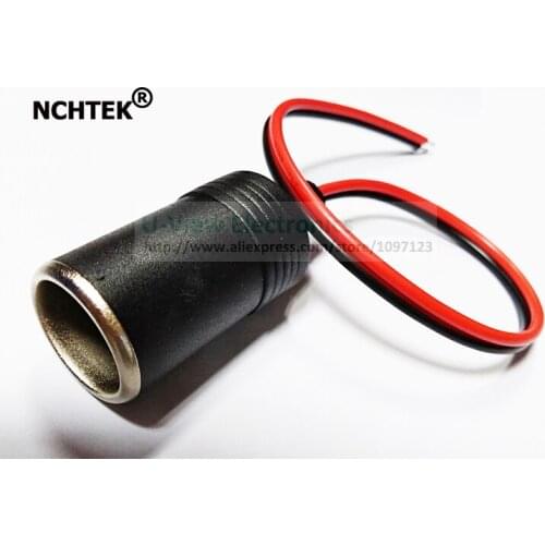 DC 12V Female Car Cigarette Lighter Socket Plug Connector Adapter Cable/Free Shipping/10PCS