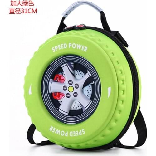 Childrens cartoon school bag creative car tire EVA stereo 3D backpack snack messenger mini school bag 26