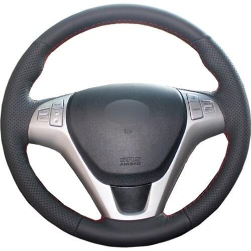 DIY Hand Sewing Car Steering Wheel Cover Wrap Leather Suede Volant For Hyundai Genesis Coupe 2010 2011 2012 2013 2014 2015 2016