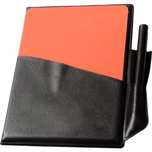 New Soccer Referee Red Yellow Card + Pencil + Leather case Custom Notebook Sport Football Match Sport Accessories