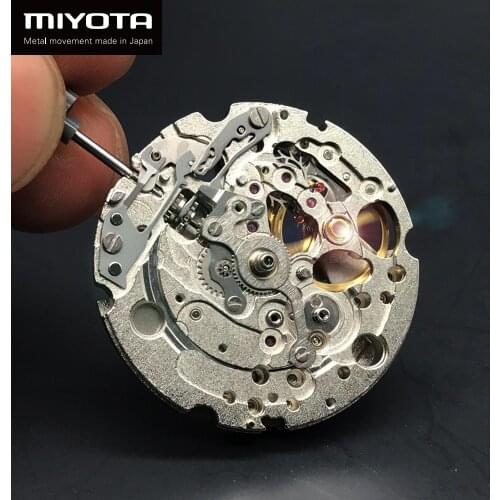 Classic Miyota 82S0 Automatic Movement 21 Jewels Open-Heart Mechanical Movement for Mens Watch Stop Second Device Japan Import