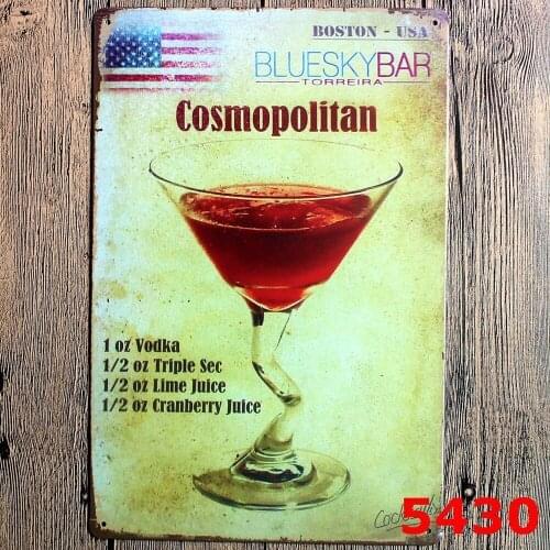 Margarita cocktail Mexico vintage metal sign retro tin signs decorate the art wall of bar pub restaurant FREE SHIPPING 30cm*20cm