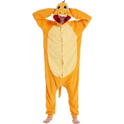 Dragon Kigurumis Cartoon Anime Animal Pajama Adult Men Women Onesie Cute Fancy Polar Fleece Outfit Carnival Performance Jumpsuit