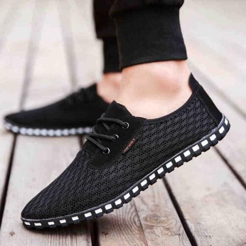 Men Summer Casual Shoes Mesh Lightweight Sneakers Outdoor Breathable Slip-on Loafers Walking Shoe Zapatillas Hombre