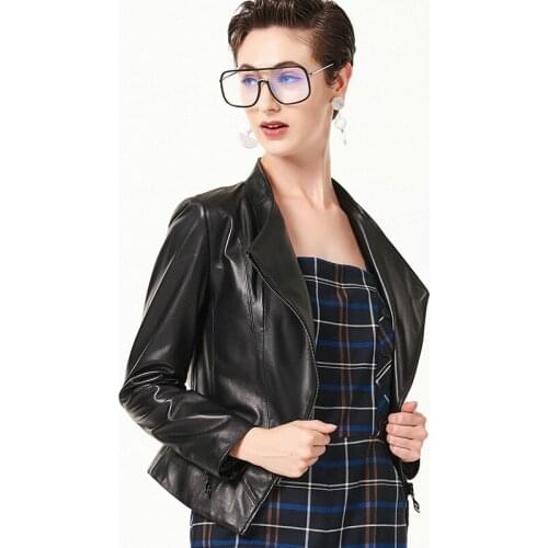 Real Leather Jacket Women Clothes 2020 Korean Fit Streetwear Genuine Leather Jackets Short Sheepskin Motorcycle Coat 226