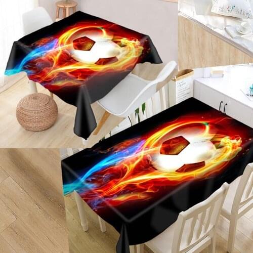Best Soccer Ball Custom Table Cloth Rectangular Oxford Print Waterproof Oilproof Square Table Cover Wedding Party Tablecloth