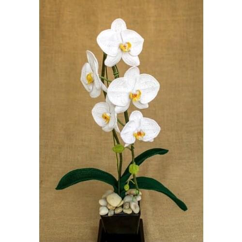 100% cotton amigurumi crochet kits, Mother Orchid,material, tool,pattern,crochets kits,DIY floral decor amigurumi Kits