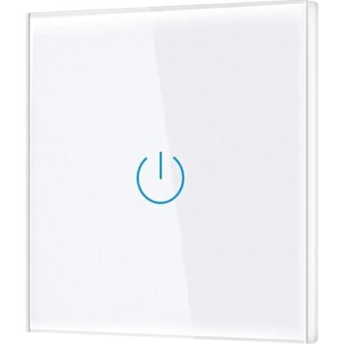 Wall Touch Sensor Switch Interruptor De Toque Light EU UK 86 Switch Crystal Glass Panel 1Gang 1Way Electrical light switch plate