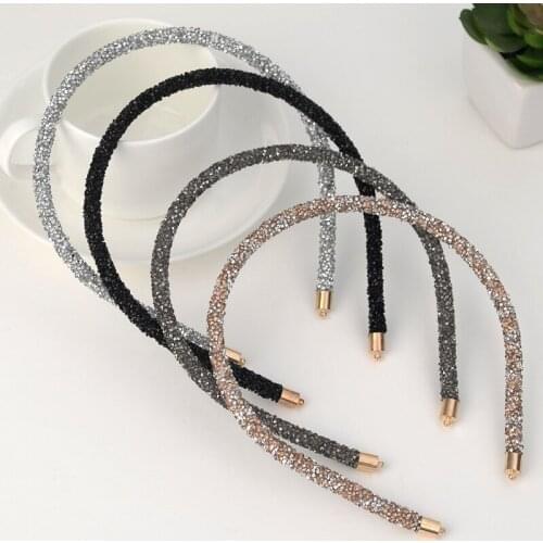 Elegant Rhinestones Female hairband hair head hoops bands Accessories women girls Non slip Headband headdress headwear Ornaments
