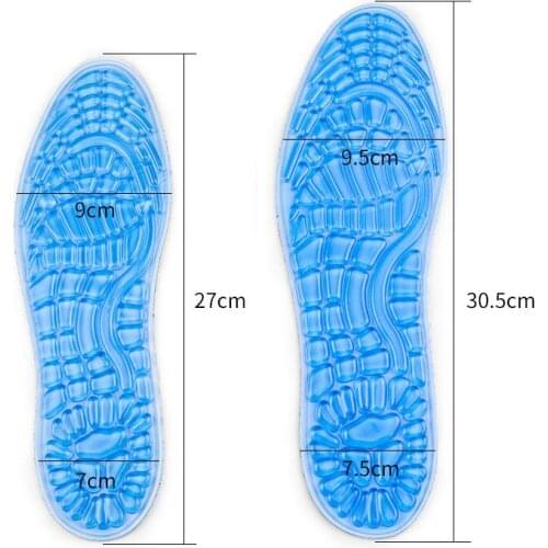 Wholesale Soft gel silicone Sports insoles Scalable shock-absorbent insole massage insoles
