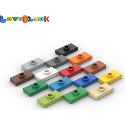 Plate 1x2 with 1 Stud without Bottom Groove) Building Blocks Assembles MOC Parts DIY Toys Gift Creative 3794 For Kids 10pcs/Lot