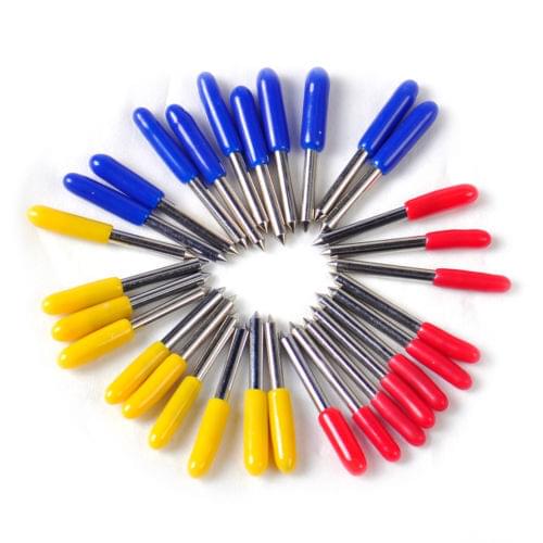 Fixmee 30 pcs Roland Cutting Plotter Vinyl Cutter Blade Knife 30 45 60 Degree GCC Liyu Rabbit Redsail Blades