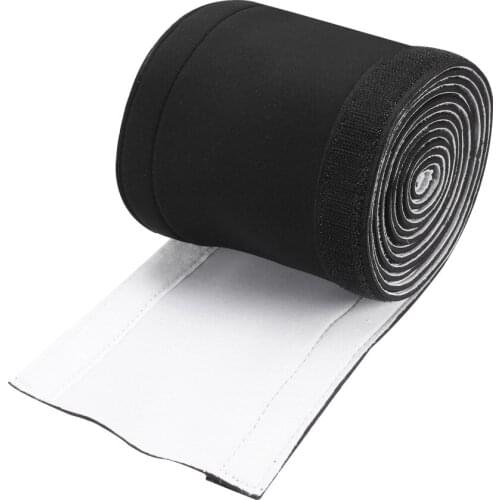 Uxcell 1 Pcs Cable Management Sleeve 13.5cm 3 Meter Adjustable Cord Organizer Neoprene, Black White for TV, Home Theater