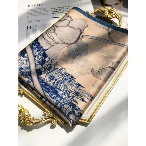 Hangzhou Silk Scarf Women Silk Wrap Pashmina Hangzhou Spring Autumn Long Shawl Gift Fashion Lady Real 100% Silk satin