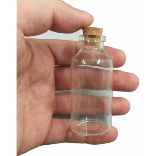 32*70*12.5mm 30ml Glass Bottles With Corks For Wedding Holiday Decoration Christmas Gifts Empty Transparent Jars Cork 50pcs
