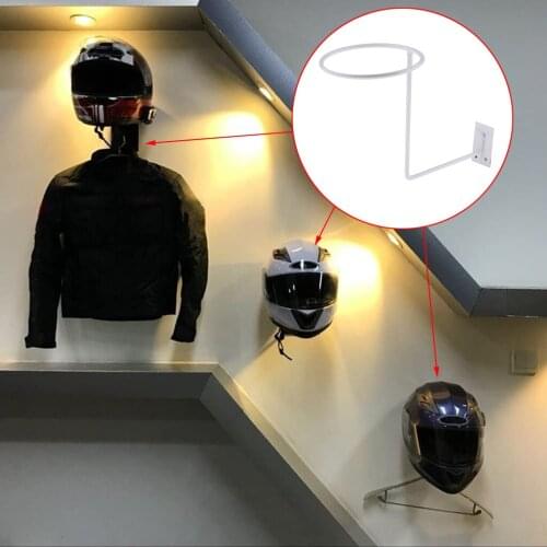 Motorcycle Steel Helmet Hanger Wall Mount Display & Organize Storage Rack