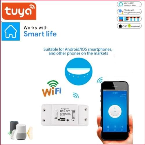 DIY WiFi Smart Light Universal Breaker Timer Wifi Switch Module APP Remote Control For Smart Home Work With Alexa Google Home
