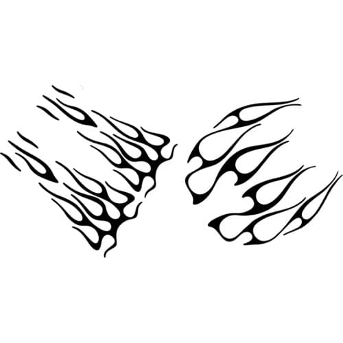 3D Universal Motorcycle Motorbike Flame Gas Tank Fender Decals Vinyl Sticker White/Black/Red/Yellow/Blue