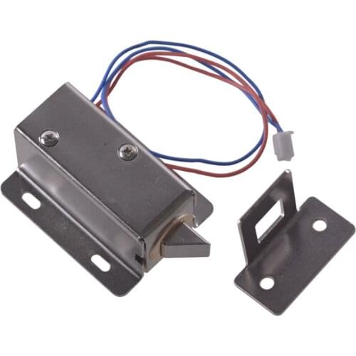 12V-24V Generic Cabinet Door Electric Lock Tongue Left Assembly Solenoid with Lock Buckle