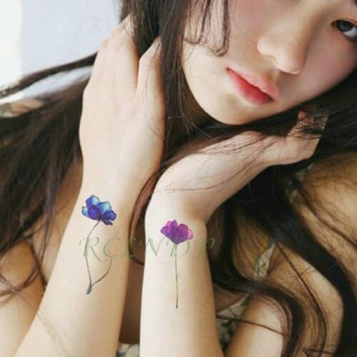 Waterproof Temporary Tattoo Sticker flower Fake Tatto Flash Tatoo Tatouage Wrist Foot Hand For Girl Women female