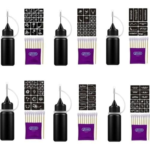 Temporary Tattoo Ink Natural Long Lasting Organic Jagua Fruit Gel/Ink No Chemicals No Alcohol 10Ml Tattoo Stickers