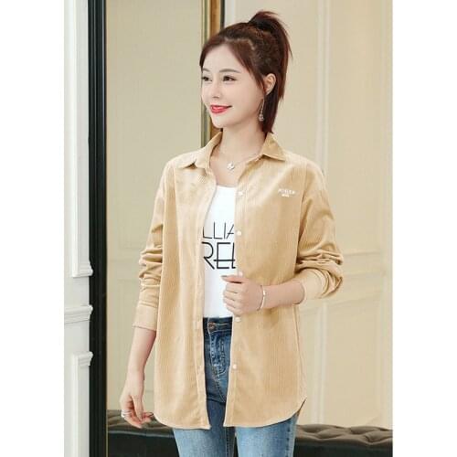 XLMJDZGS Women's Corduroy Shirts