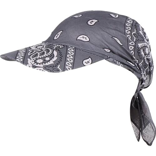 UV Protection With Wide Brim Fashion Head Scarf Visor Hat Adjustable Accessories Printed Cap For Women Adult One Size Casual