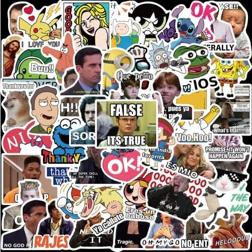 10/50Pcs Whatsapp Funny Meme Graffiti Stickers For Cars Motorcycles Furniture Children toys Luggage Skateboards Decal Stickers