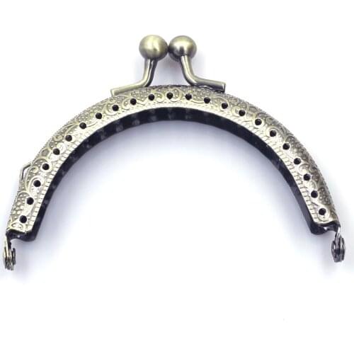 10PCS 8.5cm Bronze Tone Arch Purse Frames Wallet Kiss Clasps Clutch Buckle DIY Handbag Replace Hardware Crafts Accessories Parts
