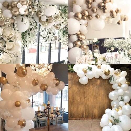 100 Pcs Macaronx Balloons Garland Arch Gold Confetti Ballon Chain Wedding Birthday Baloon Birthday Party Decor Kids Baby Shower