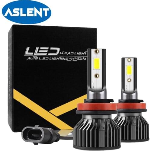 2pcs 48W 10000LM H4 H7 LED Car Headlight Bulbs H11 9006 HB4 9005 HB3 H8 H9 H1 Mini Headlight Kit for High/Beam Bulb fog Light