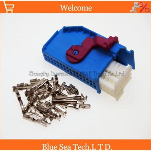 4 PCS 32 Pin/way 1J0 972 977 D Instrument plug ,B5 plug,Auto modified computer connector +extra 20 PCS AMP/TE 963715-1