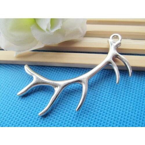 4pcs Antique Silver tone/Antique Bronze Deer Head/Antler Connector Pendant Charm,for Bracelet,DIY Accessory Jewelry Making