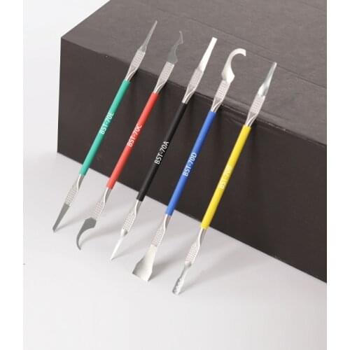 5 In 1 Microtech Knife Mobile Phone Motherboard BGA Chip Remove Repair Tool Pry IC Chip CPU Remover Glue Cleaner High Quality