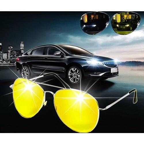 Anti-glare Polarizer Sunglasses Copper Alloy Car Drivers Night Vision Goggles Polarized Driving Glasses Auto Accessories