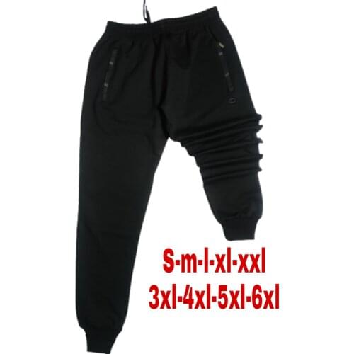 Casual Sweat Pants Men Large Size S-M-6XL Trousers Male Loose Sweatpants Oversized Sport Mens Jogger Pants Combed Cotton Pants