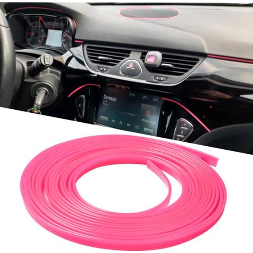 Car Decorative Trim Strips Styling Auto Accessories Interior Exterior Moulding Strip Line Pink And Purple Color