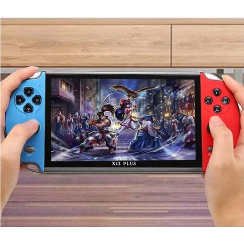 X12 PLUS Video Game 7inch LCD Double Rocker Handheld Retro Game Console Player TF Card for GBA/NES 3000 Games vs x7 620