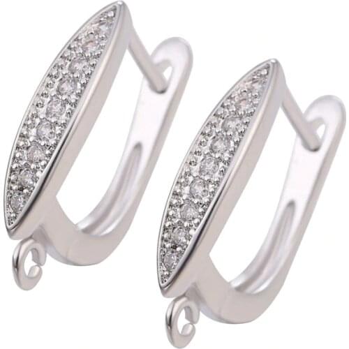 Juya 10pcs/lot Wholesale Gold/Silver Color Earring Hooks Accessories For Needlework Dangle Earring Jewelry Making Supplies
