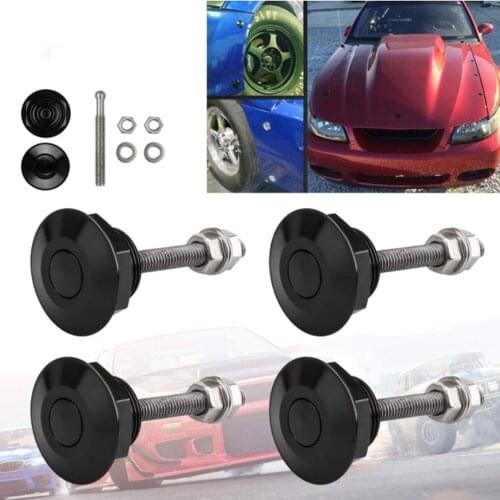 Car Push Button Hood Pin Lock Low Profile Click Latch Clips